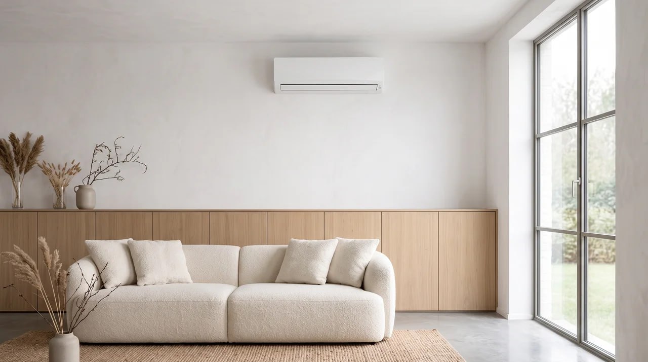 Airconditioning in een woonruimte